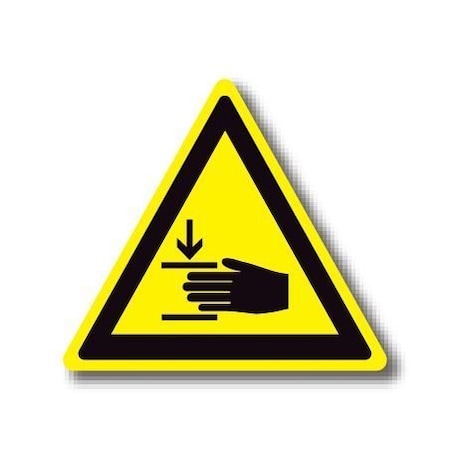 Ergomat 20in TRIANGLE SIGNS - Hand Crush Hazard DSV-SIGN 400 #1293 -UEN